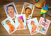 baby playing cards