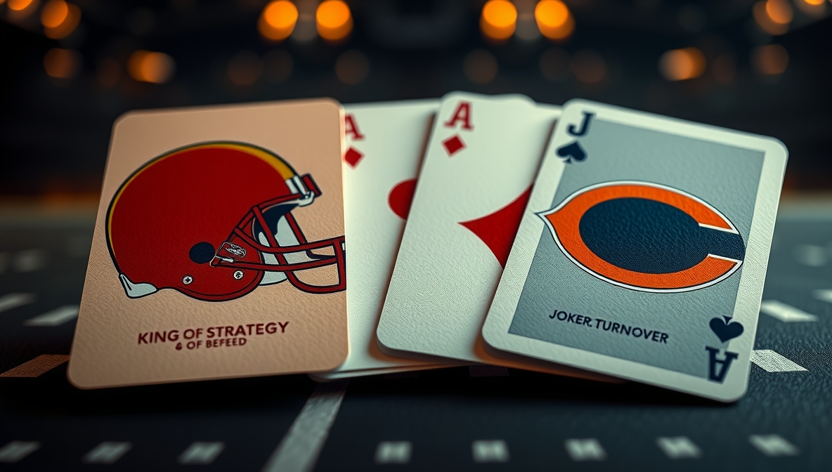 49ers vs Bears NFL Playing Cards Concept