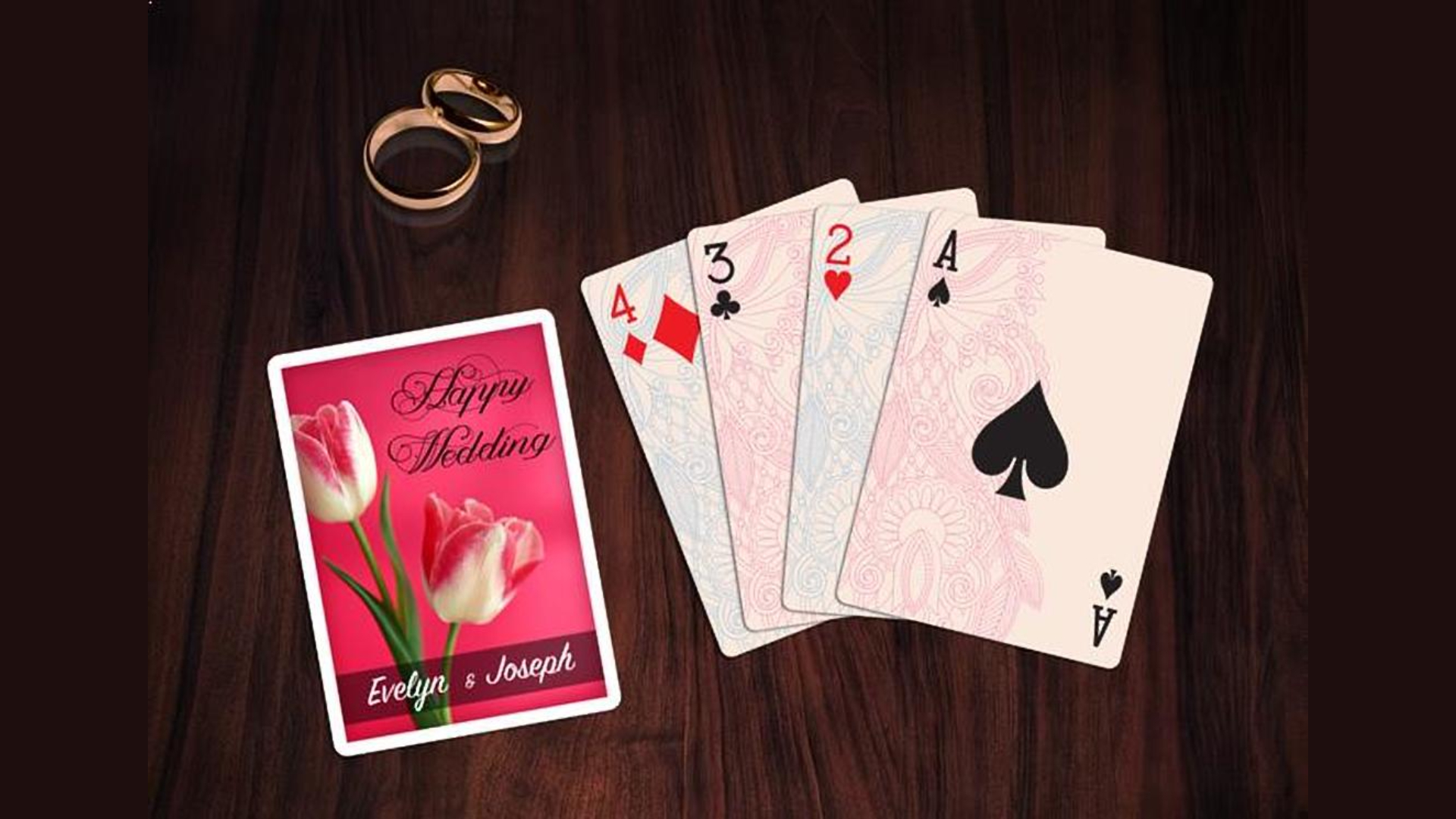 wedding playing cards