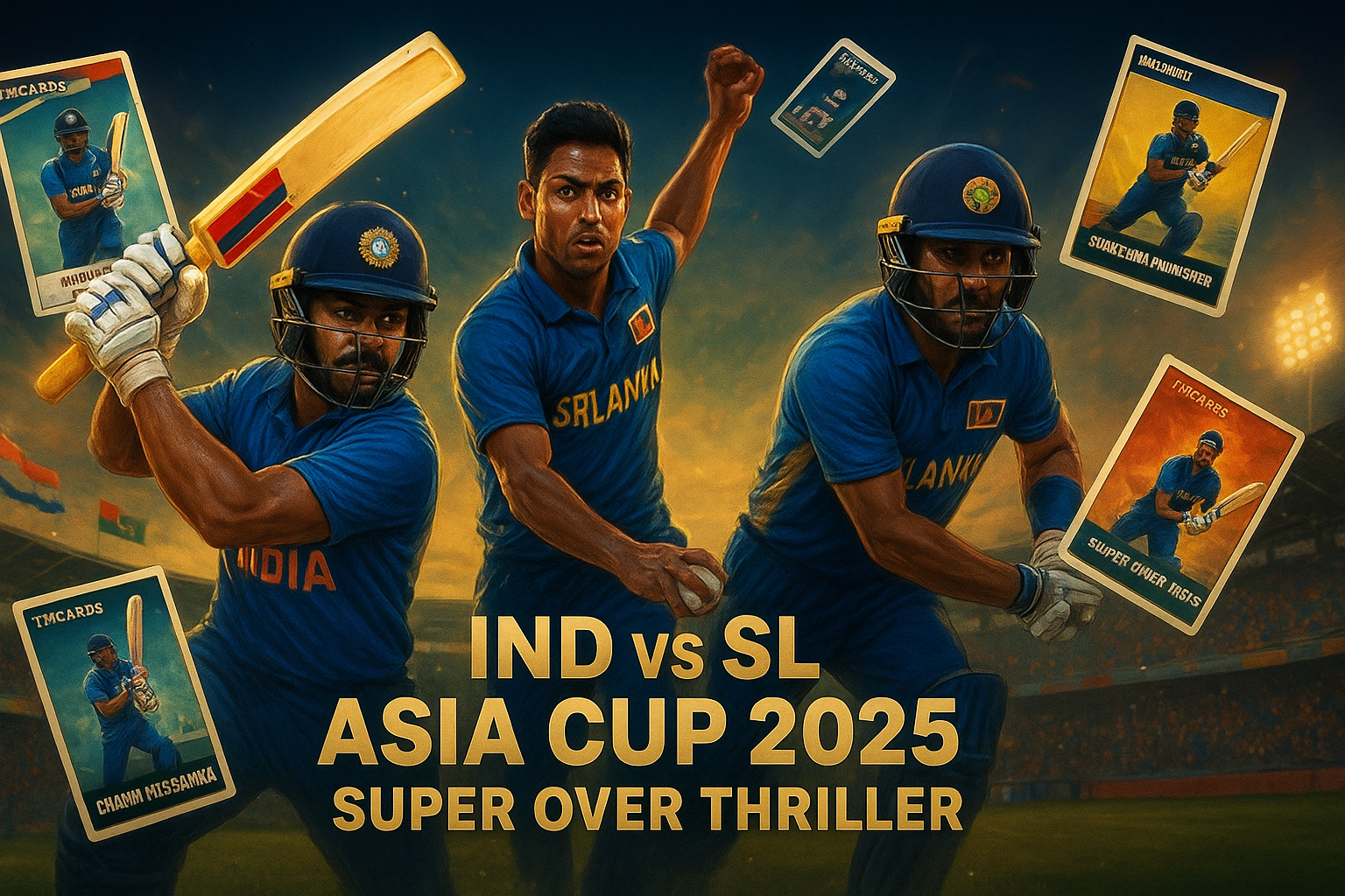 IND vs SL Asia Cup 2025 - TMCARDS Cricket Playing Cards