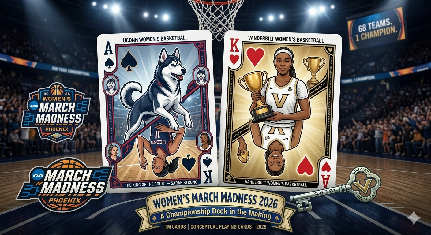 Sarah Strong and UConn Women's Basketball Conceptual Playing Cards